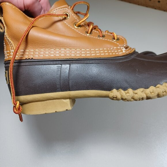LL Bean womens brown an tan hunting winter Bean duck boots 8 M USA - Picture 14 of 16